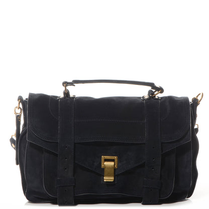 Proenza Schouler Suede PS1 Medium Satchel Navy 1 of 14