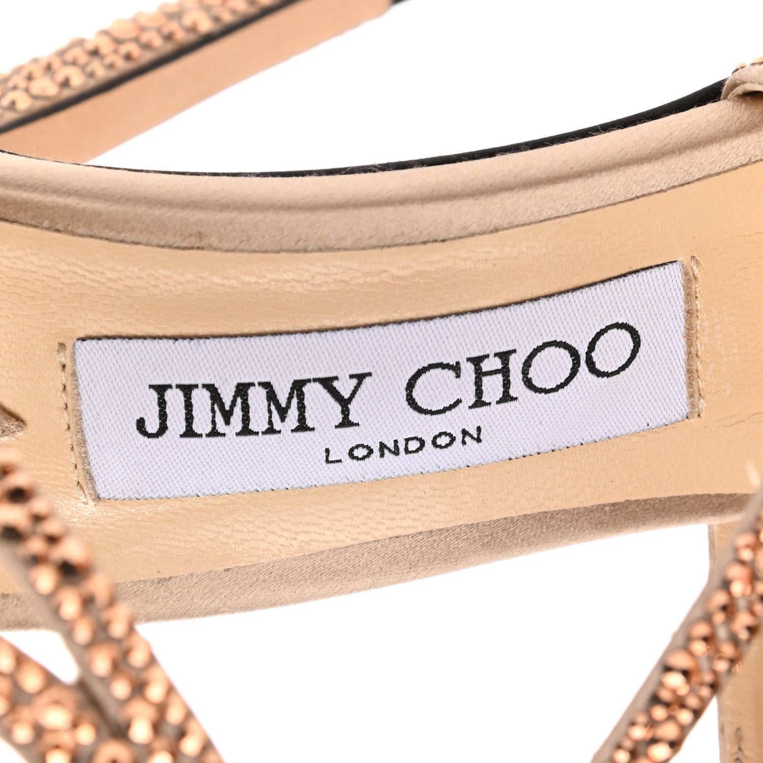Jimmy Choo Crystal Satin Lancer 100 Pumps 37 Rose Gold 7 of 7