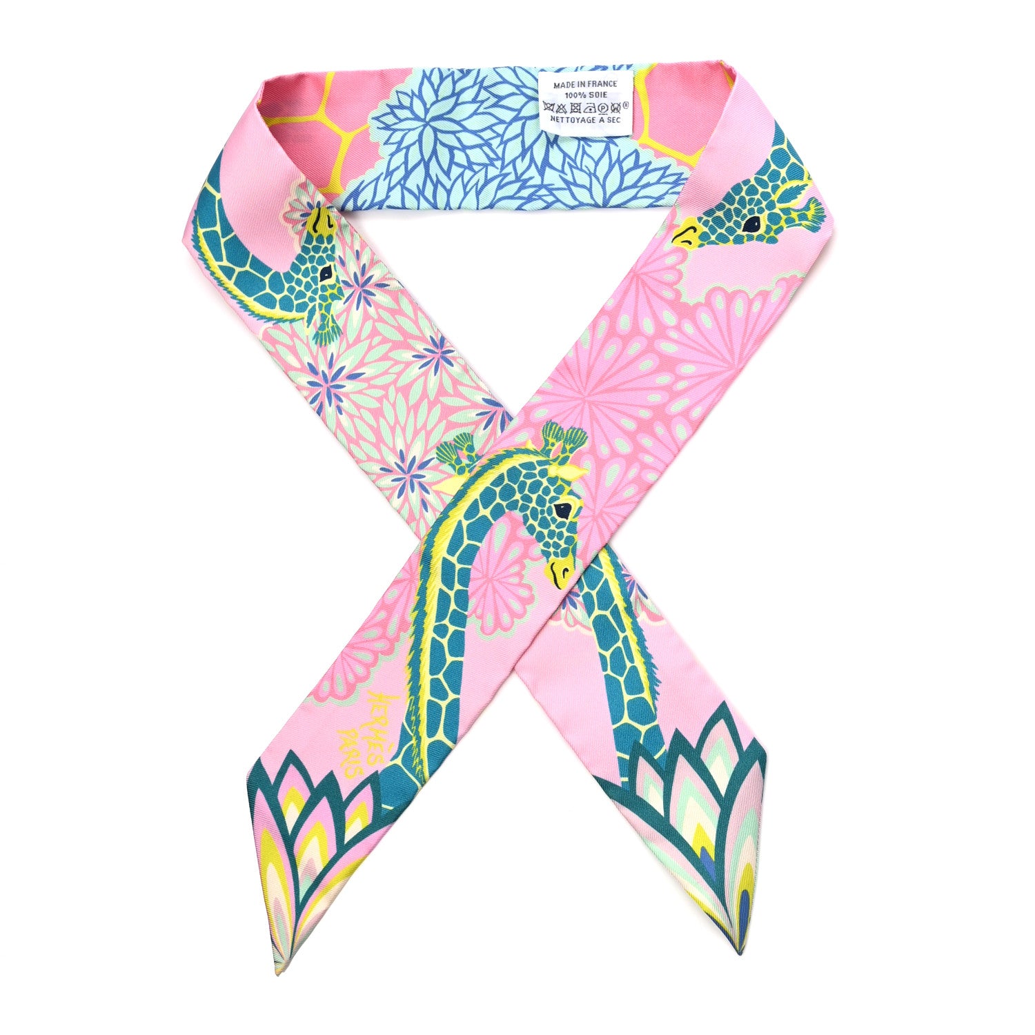 Hermes Silk The Three Graces Twilly Rose Bonbon Canard 1 of 4