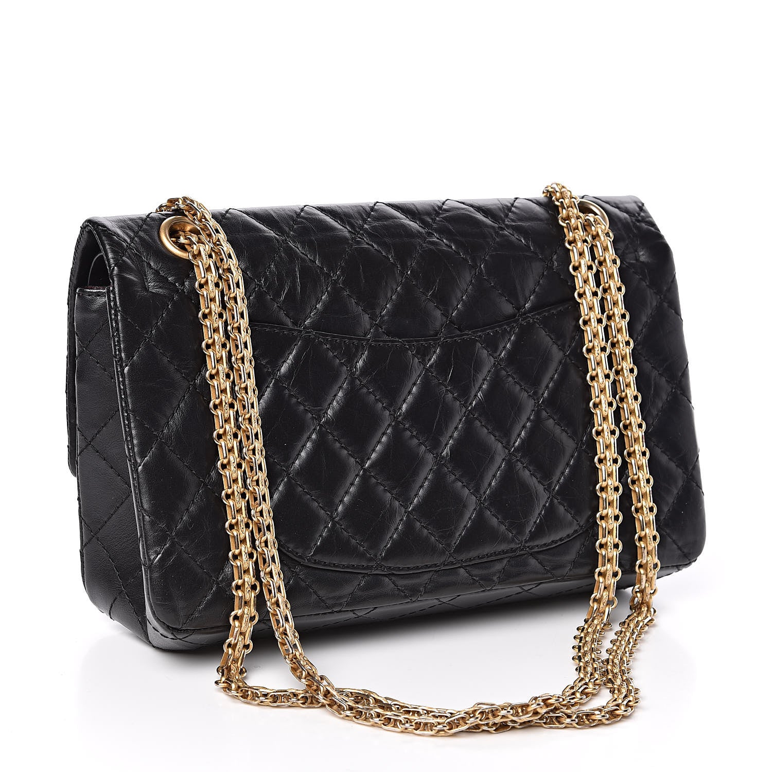 Chanel Aged Calfskin Quilted 2.55 Reissue 225 Flap Black 3 of 14