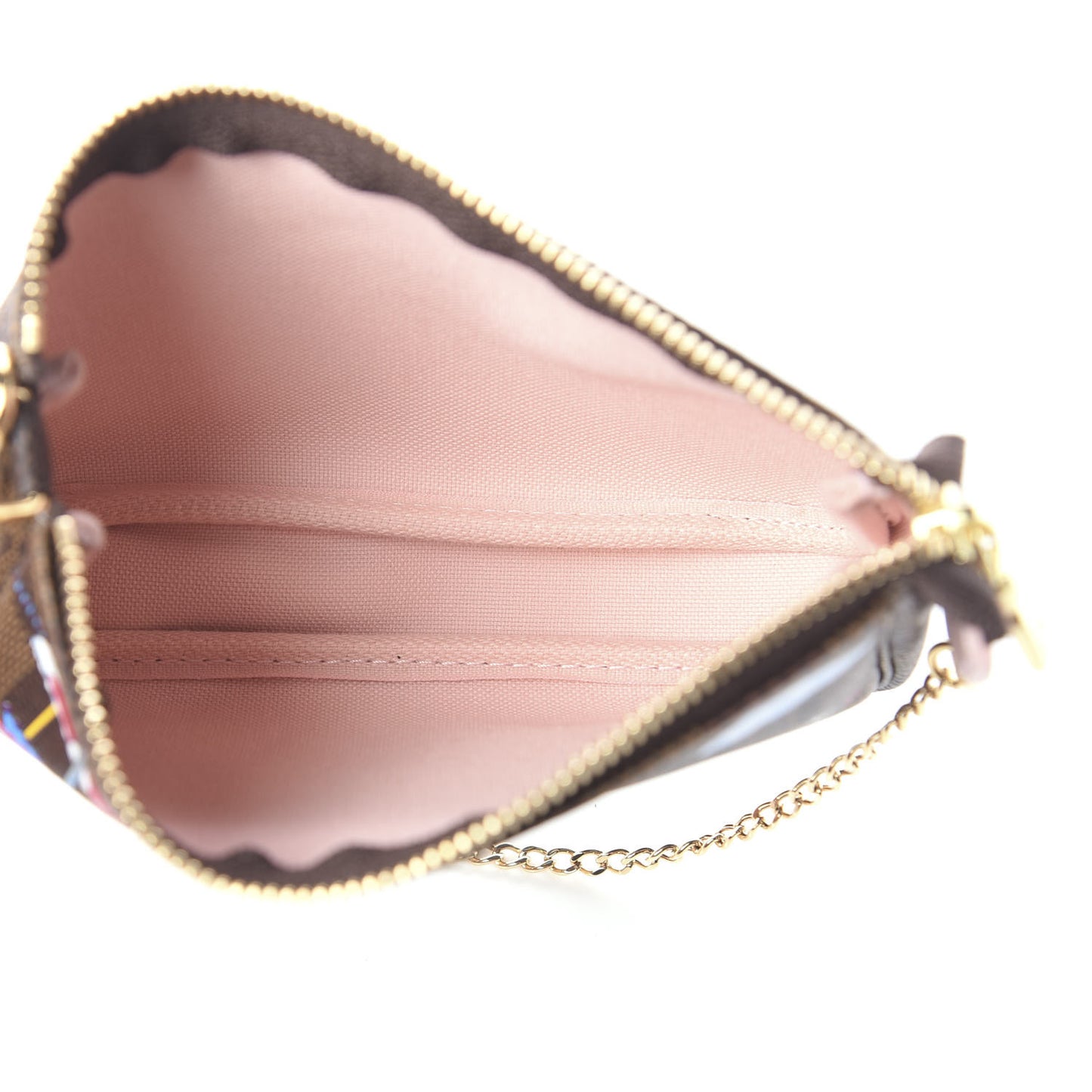Damier Ebene 2020 Christmas Animation Big Wheel Mini Pochette Accessories Rose Ballerine
