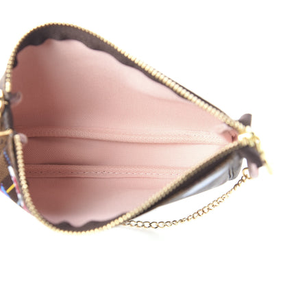 Louis Vuitton Damier Ebene 2020 Christmas Animation Big Wheel Mini Pochette Accessories Rose Ballerine 4 of 6