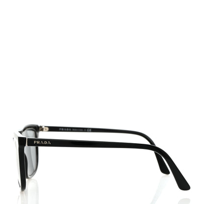 Prada Acetate Polarized Pillow Cat Eye Sunglasses SPR 03X Black 3 of 8
