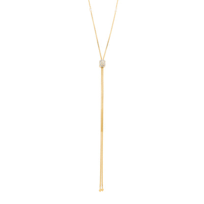 David Yurman 18K Yellow Gold Diamond Stax Lariat Necklace 1 of 4