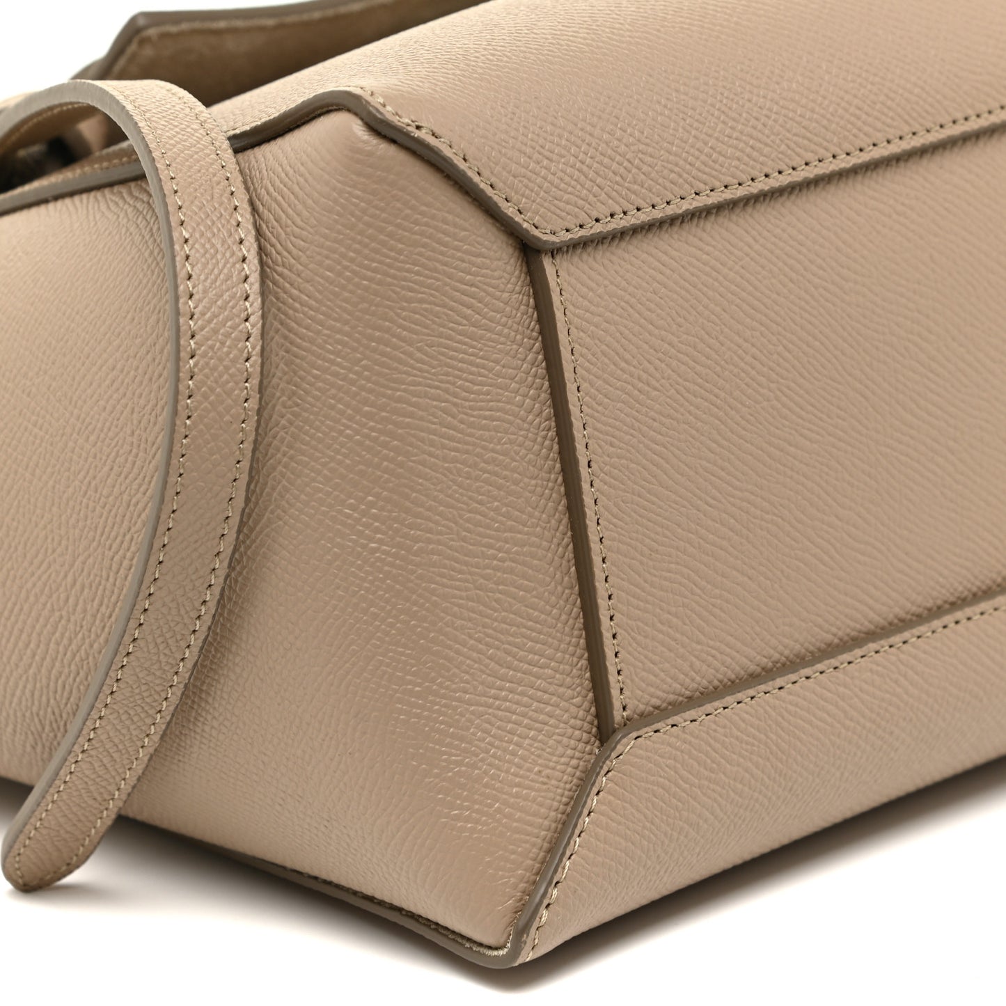 Grained Calfskin Nano Belt Bag Light Taupe