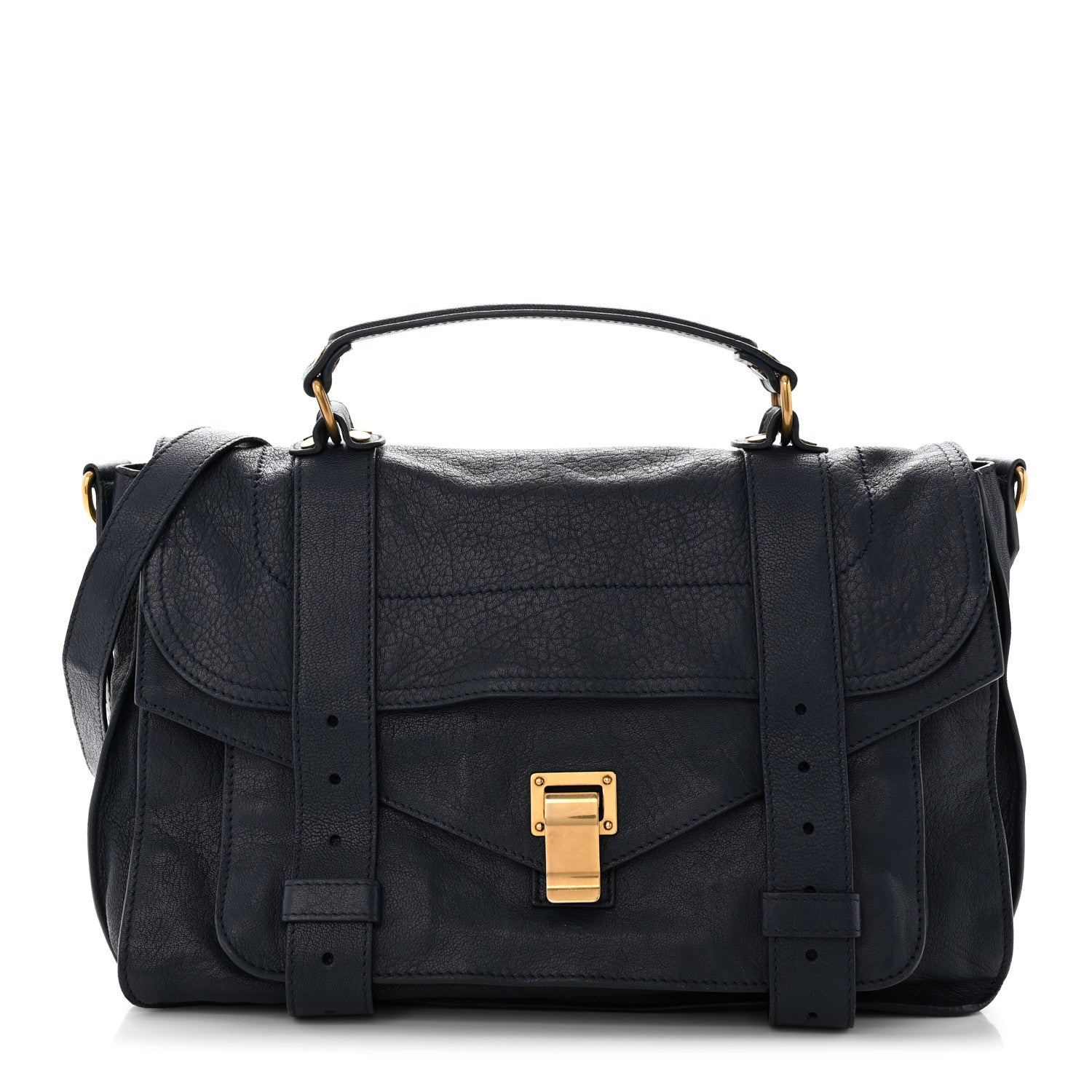 Proenza Schouler Lambskin Medium PS1 Satchel Midnight 1 of 17