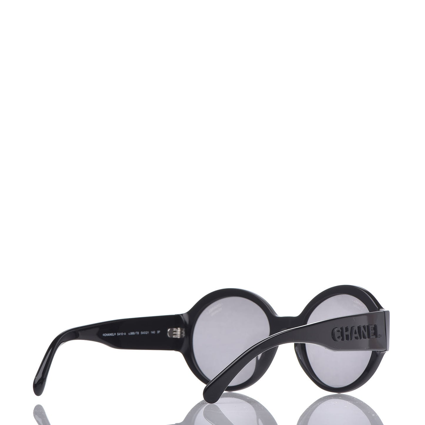 Acetate Polarized Round Sunglasses 5410 Black