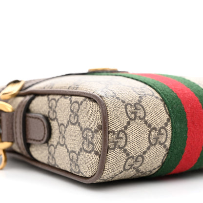 Gucci GG Supreme Monogram Web Mini Ophidia Messenger Brown 8 of 9