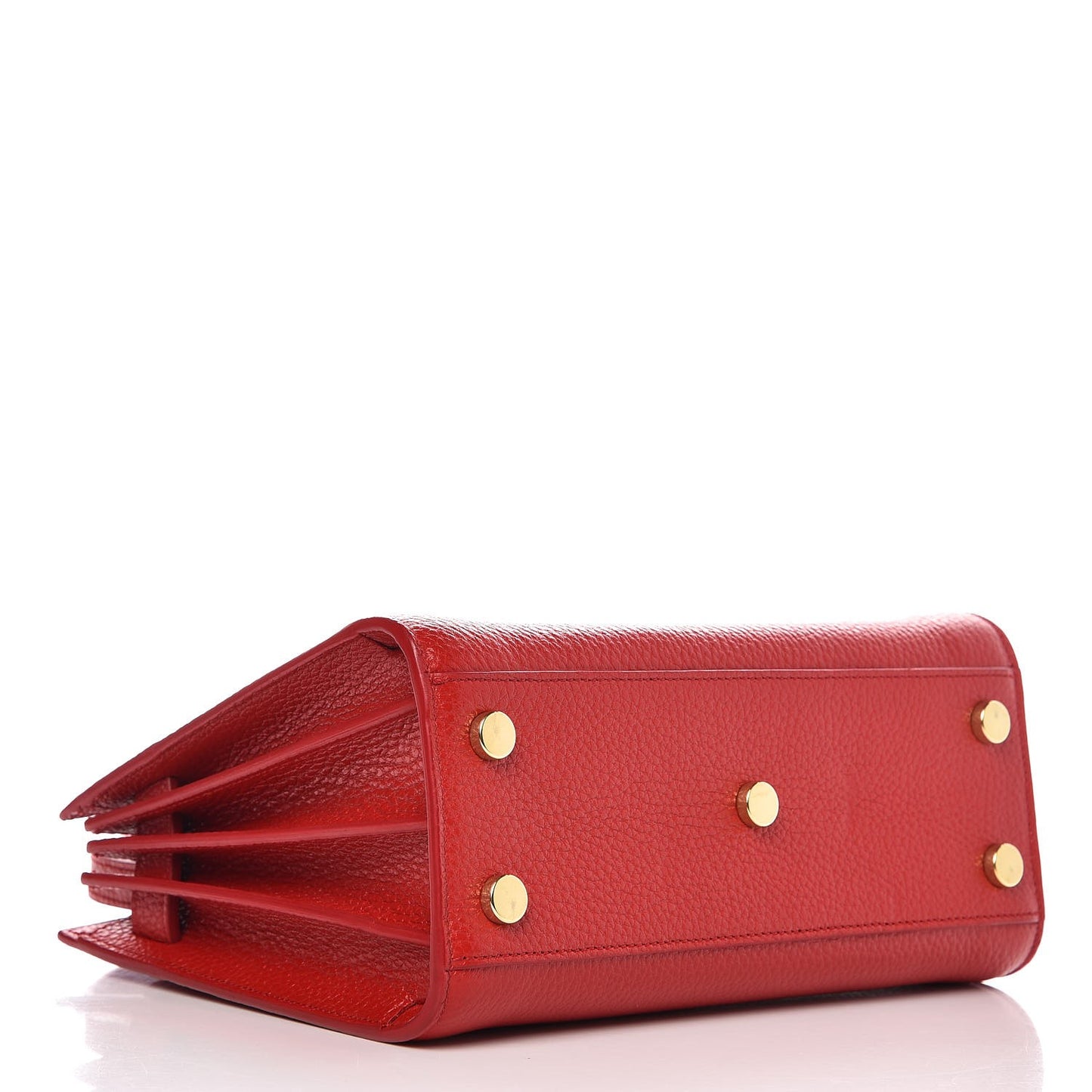 Grained Calfskin Nano Sac De Jour New Red