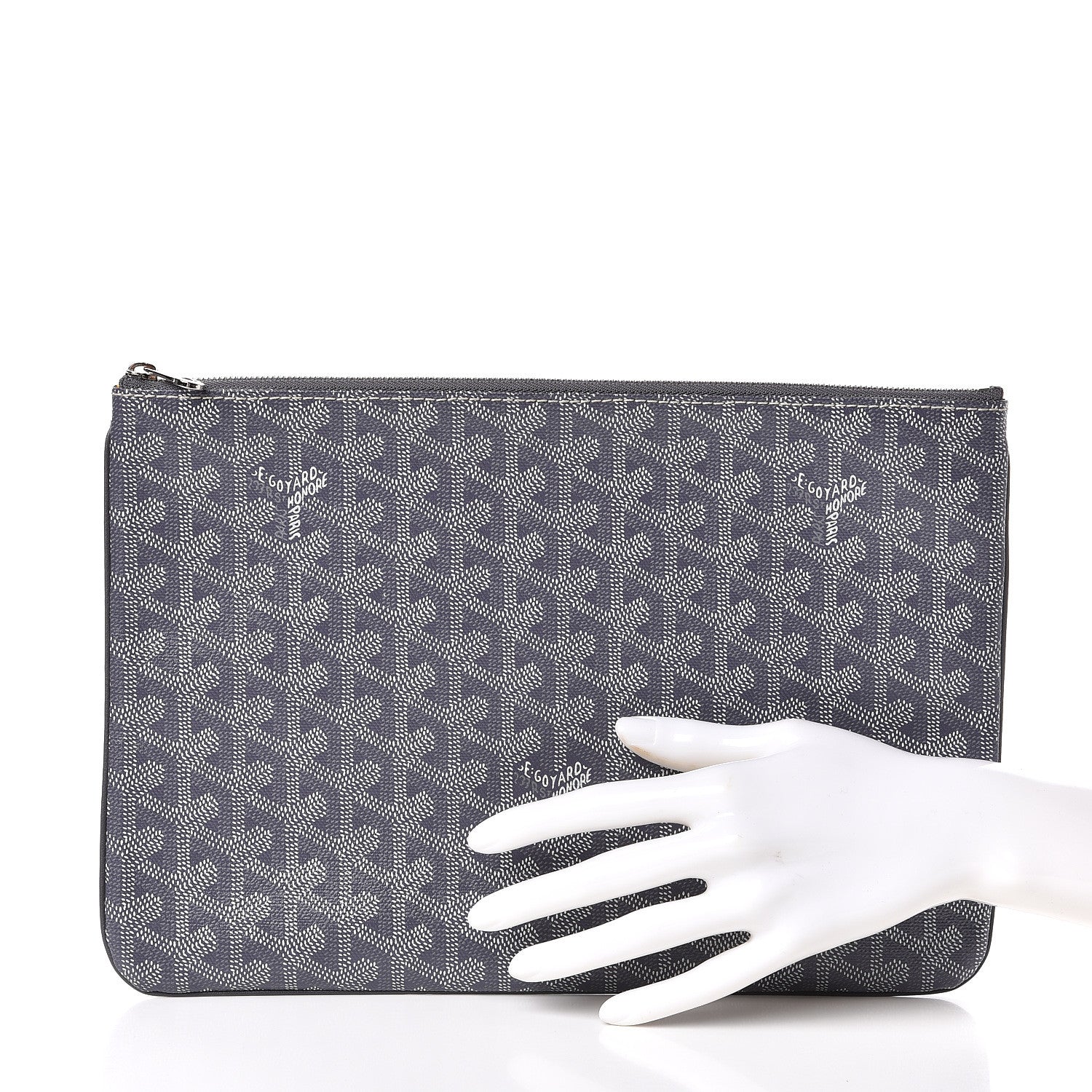 Goyard Goyardine Senat Pochette MM Grey 2 of 7