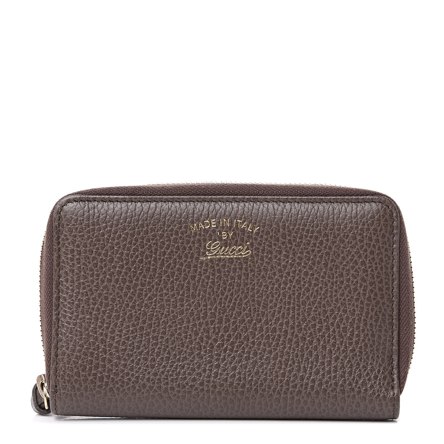 Gucci Dollar Calfskin Bi-Color Medium Swing Zip Around Wallet Grey Field Soft Pink 1 of 8