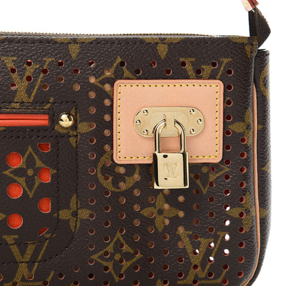 Louis Vuitton Monogram Perforated Pochette Accessories Bag Orange 7 of 10