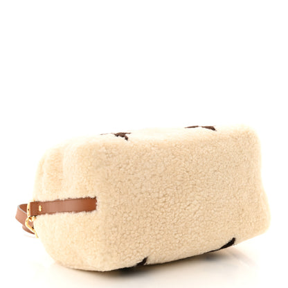 Louis Vuitton Monogram Shearling Speedy Bandouliere 25 Cream Brown 4 of 9
