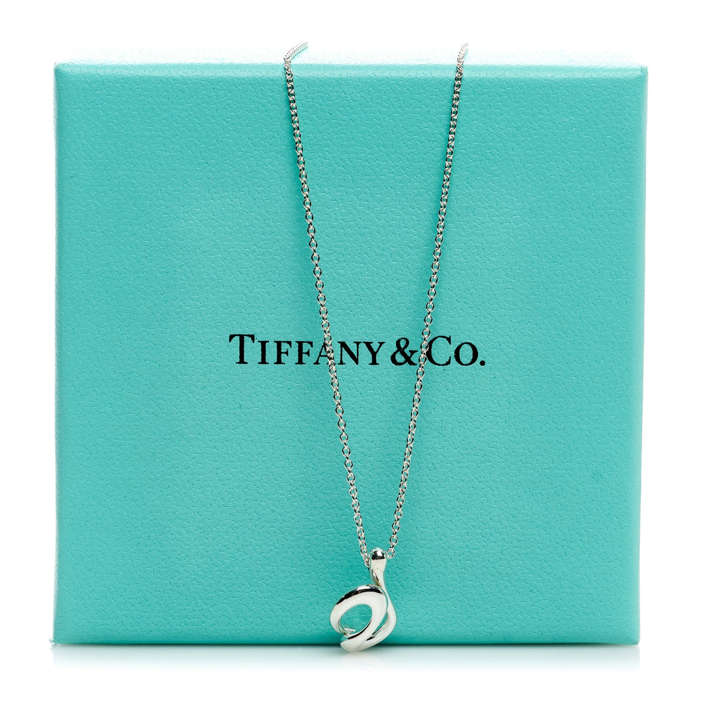 Sterling Silver Elsa Peretti Open Wave Pendant Necklace