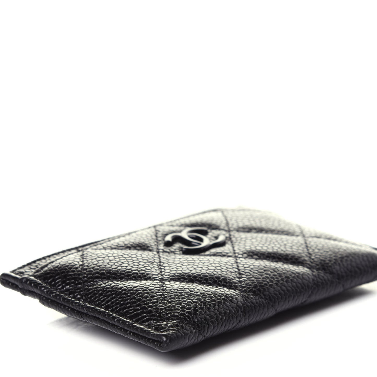 Caviar Quilted Incognito Card Holder Black