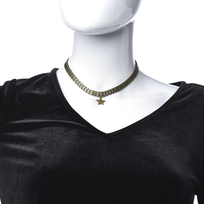 Christian Dior Metal Star Choker Necklace Aged Gold 2 of 4