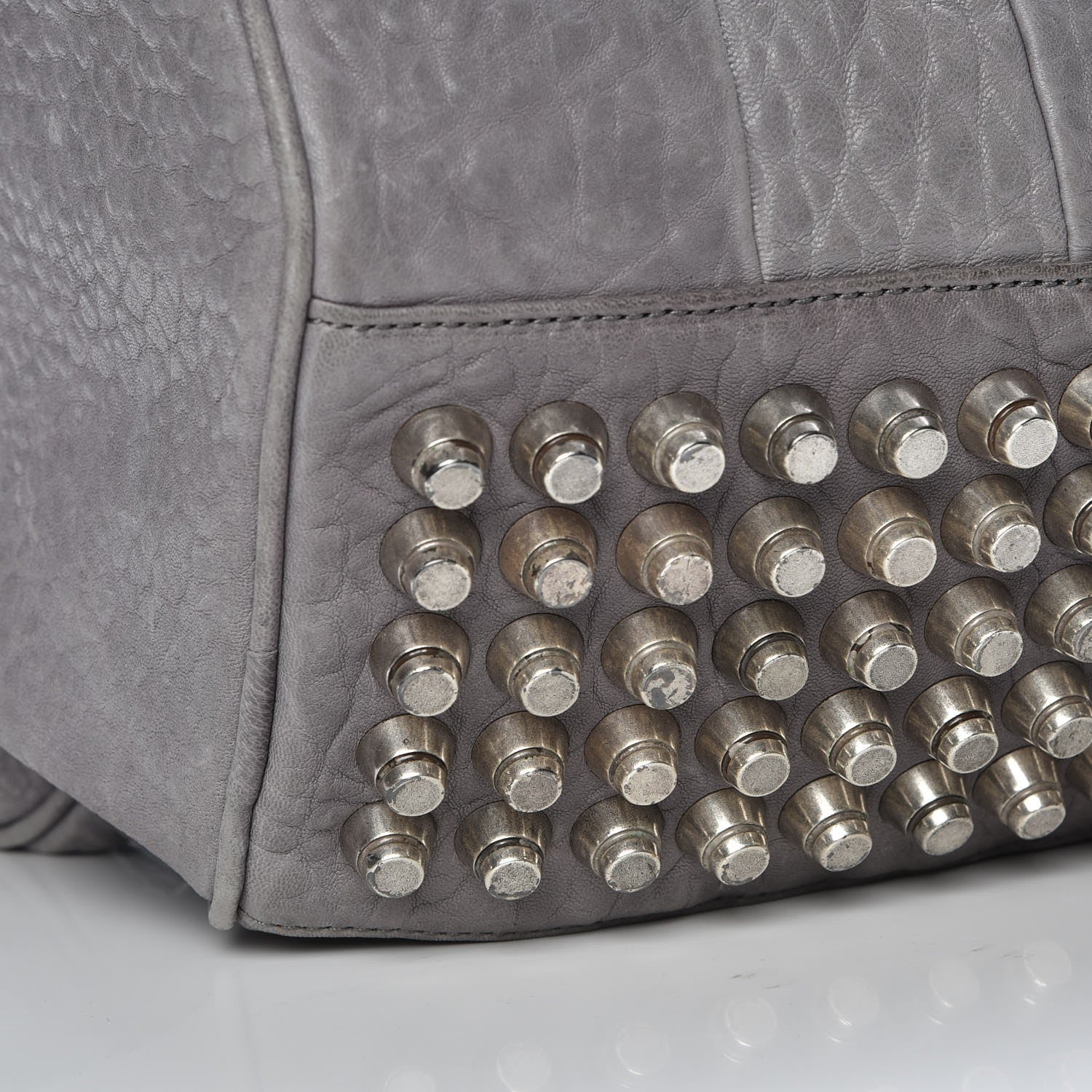 Alexander Wang Pebbled Lambskin Rocco Duffel Grey 9 of 11