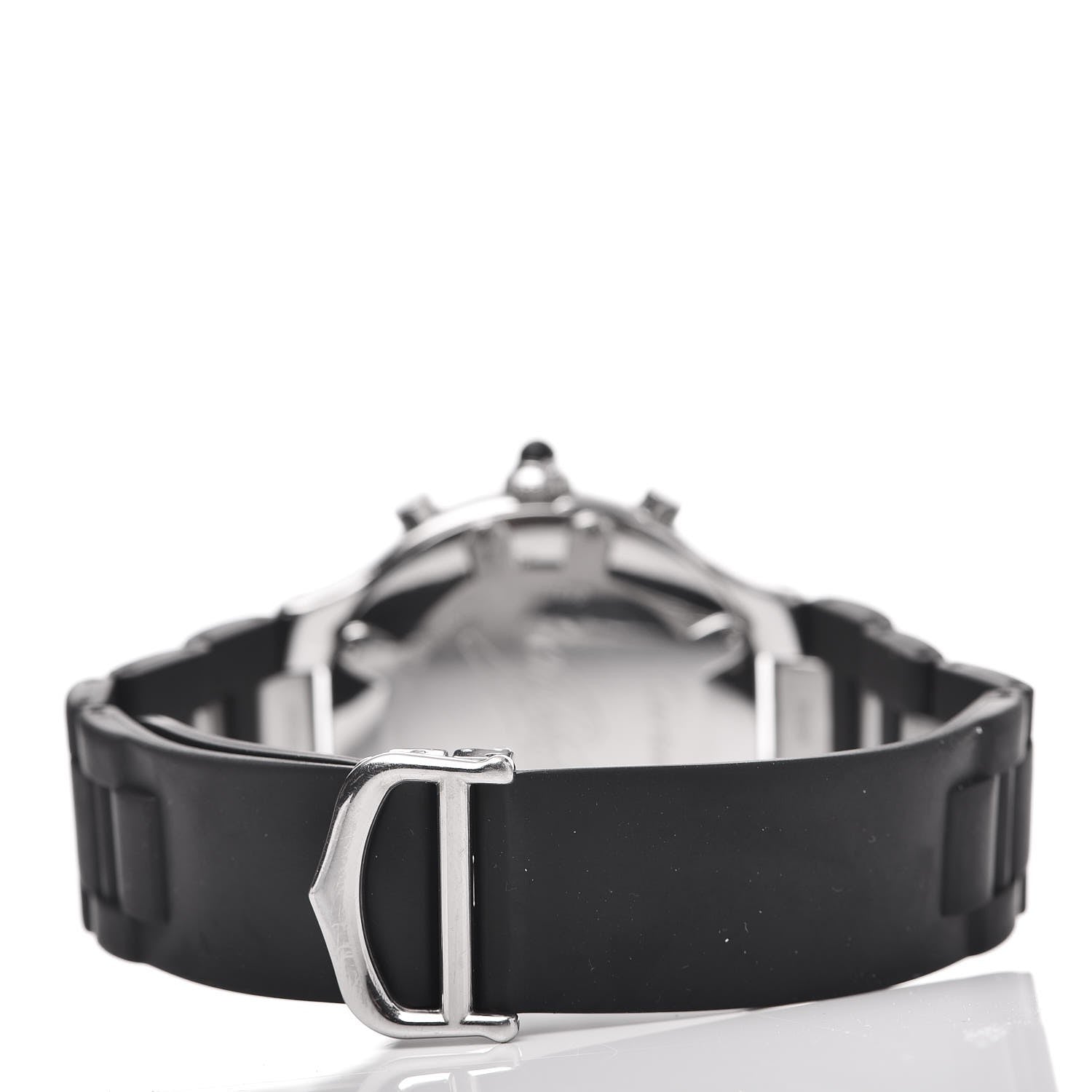 Cartier Stainless Steel Rubber 38mm Must 21 Chronoscaph Quartz Watch Black 5 of 8