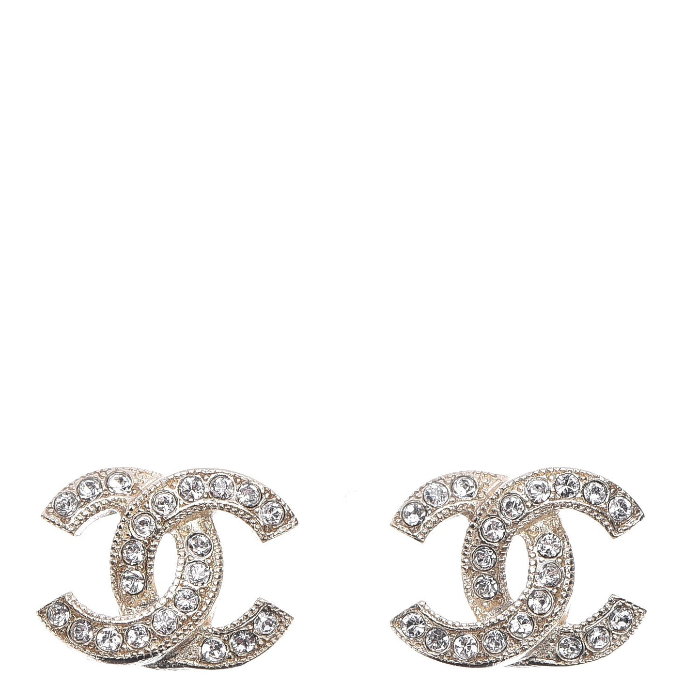 Crystal CC Earrings Gold