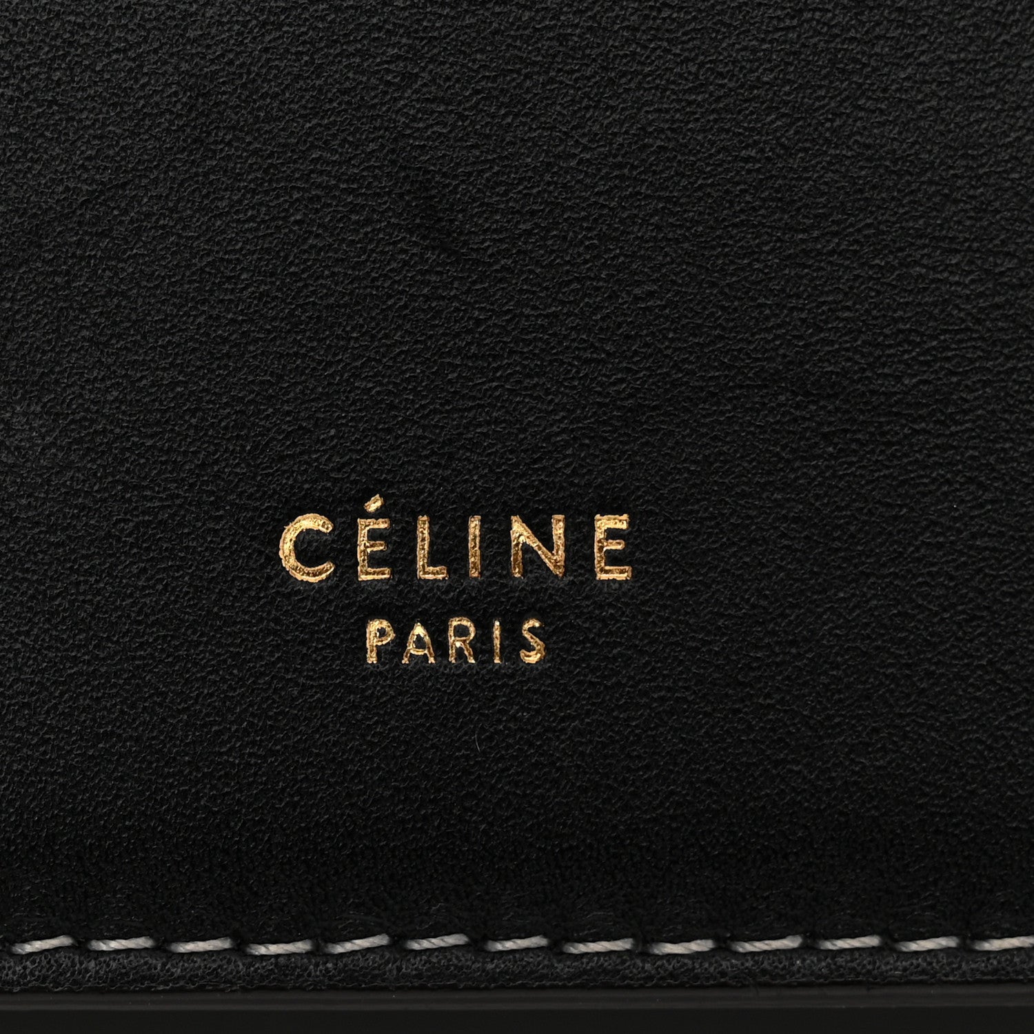 Celine Smooth Calfskin Ring Clutch Black 6 of 10