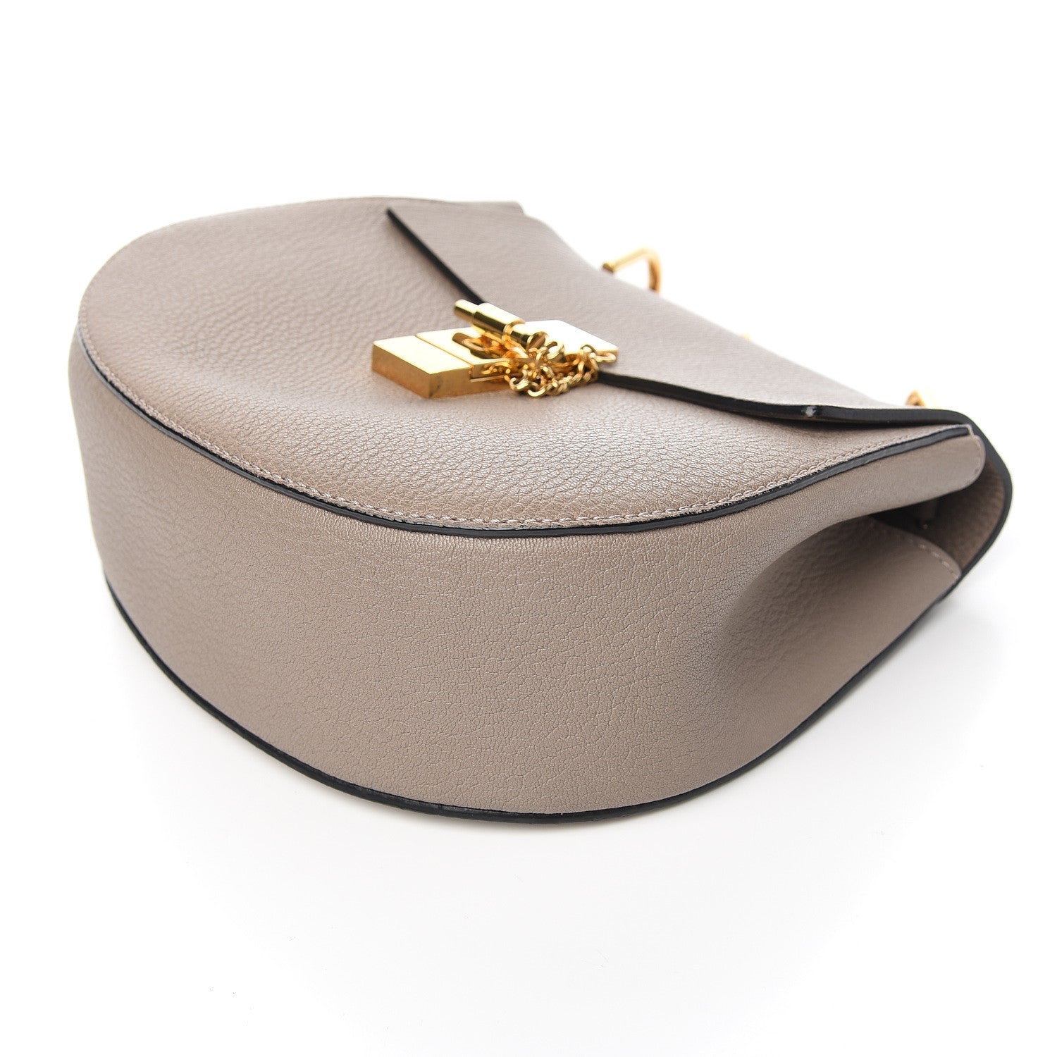 Chloe Grained Lambskin Drew Shoulder Bag Motty Grey 8 of 9