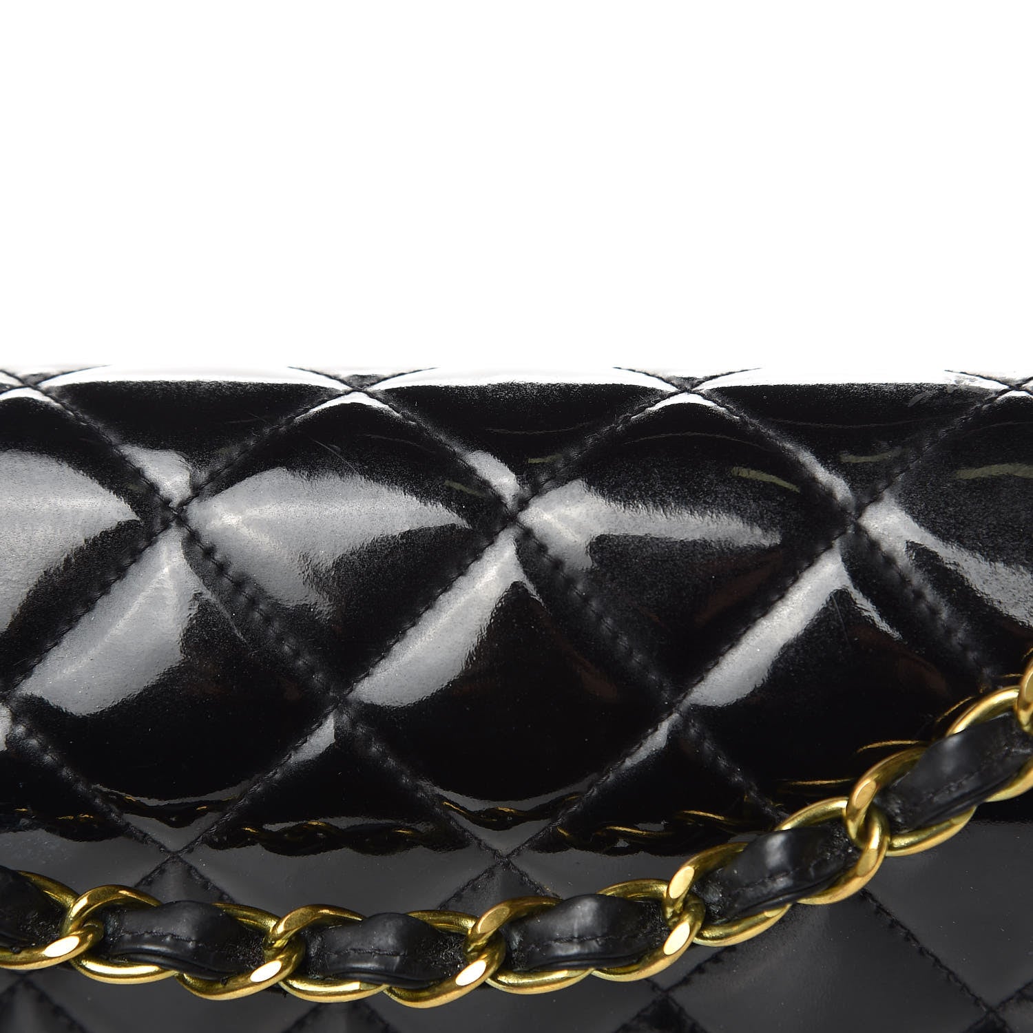 Chanel Patent Quilted Medium Double Flap Black 10 of 18
