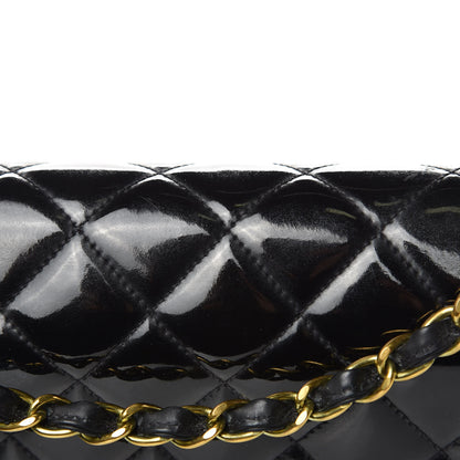 Chanel Patent Quilted Medium Double Flap Black 10 of 18