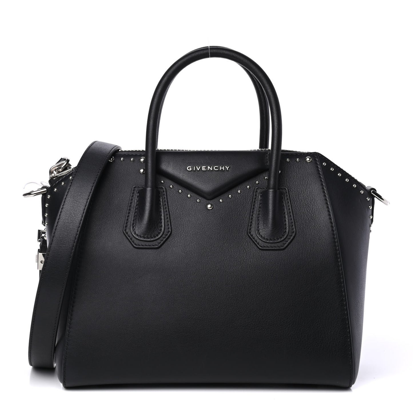 Calfskin Medium Studded Antigona Black