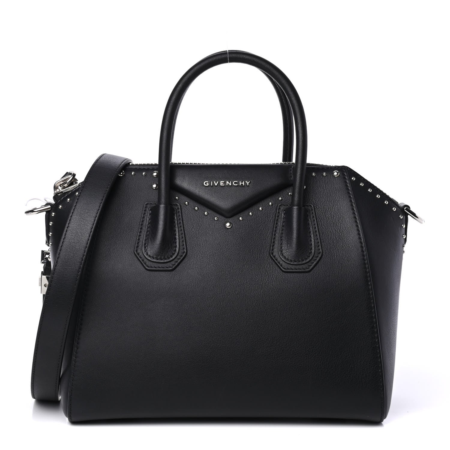 Givenchy Calfskin Medium Studded Antigona Black 1 of 4