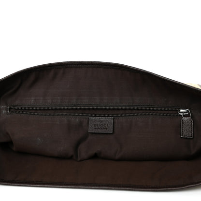 Gucci Monogram Web Medium Flap Messenger Beige Dark Brown 11 of 16