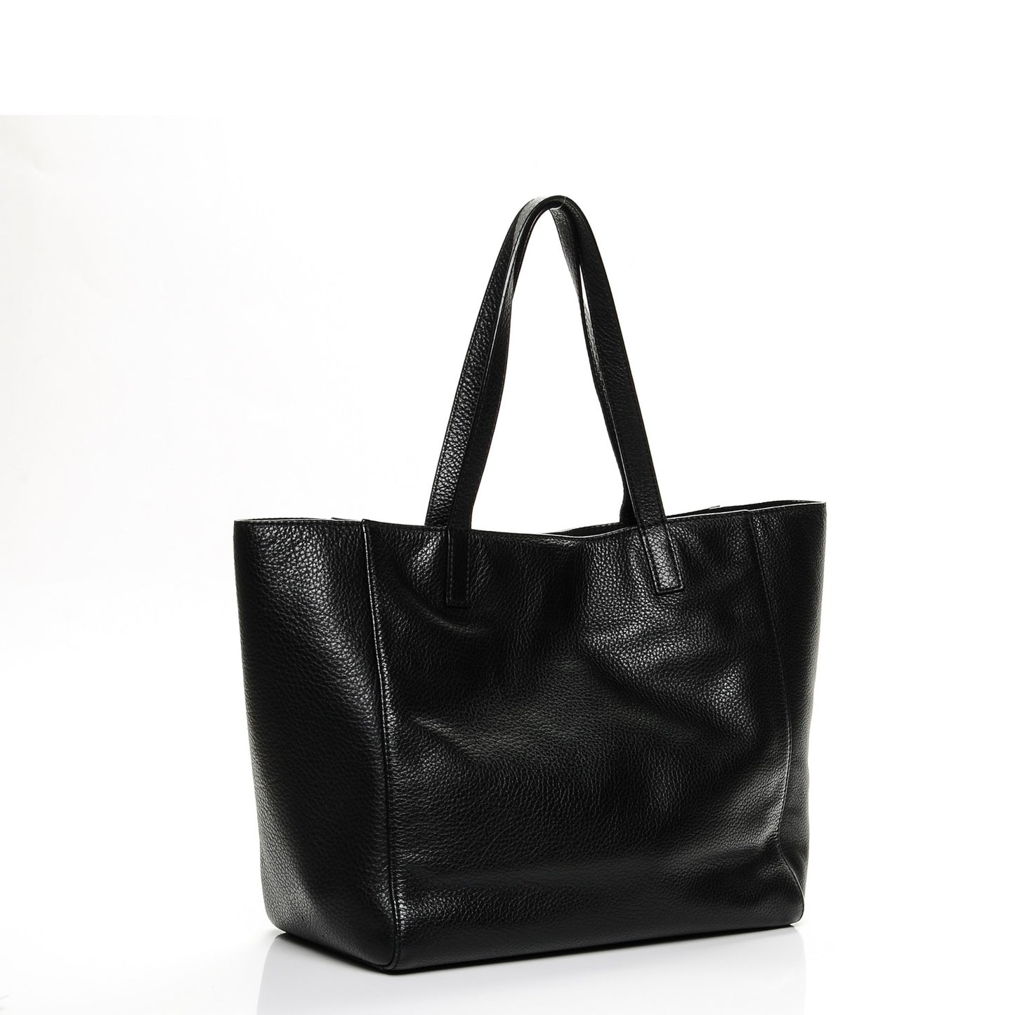 Soft Small Grain Calfskin Tessie Tote Black