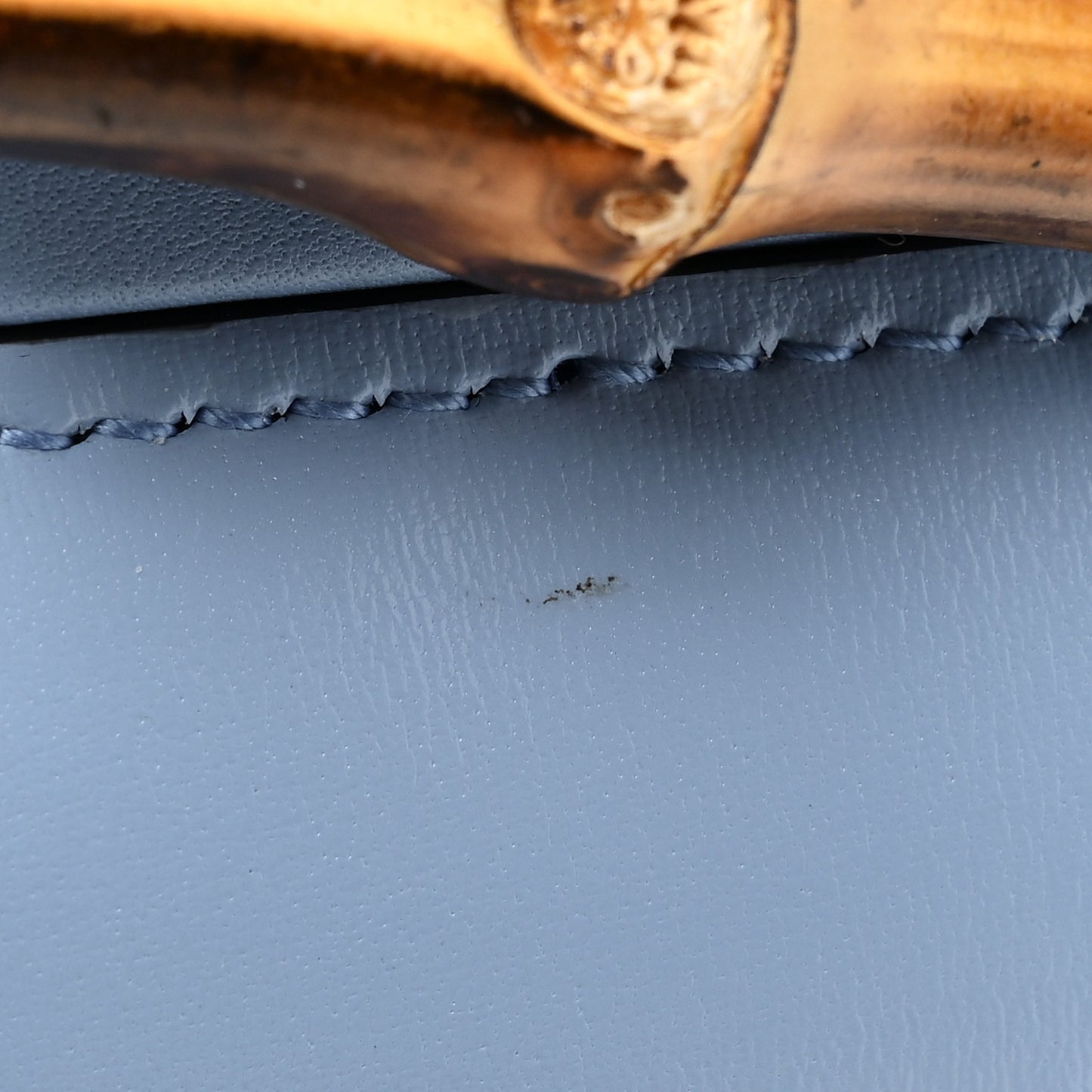 Boarded Dyana Lux Calfskin Web Small Bamboo 1947 Top Handle Bag Blue
