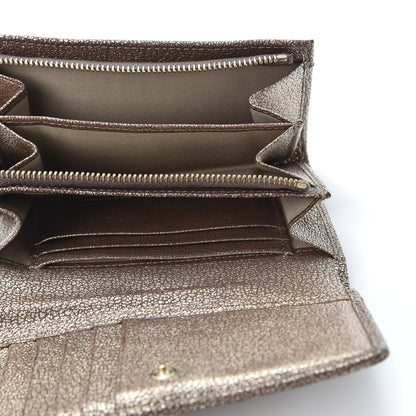 Mulberry Metallic Goatskin Tree French Purse Wallet Metallic Mushroom 4 of 7