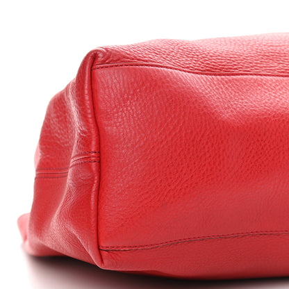 Gucci Pebbled Calfskin Medium Soho Chain Shoulder Bag Red 8 of 14
