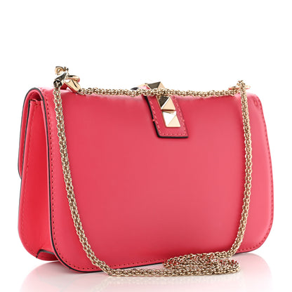 Valentino Garavani Vitello Medium Glam Lock Rockstud Flap Deep Rose 3 of 8