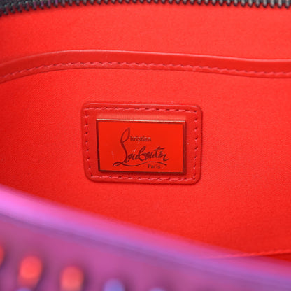Christian Louboutin Patent Scarabe Loubiposh Spikes Chain Clutch Rose Digitale 6 of 11
