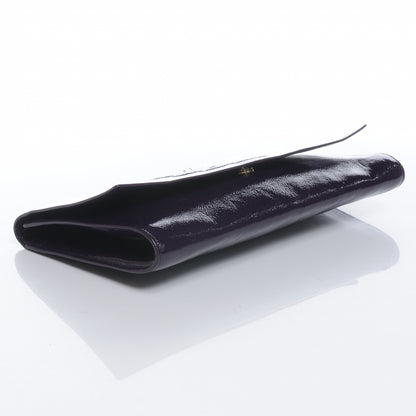 Saint Laurent Patent Belle de Jour Clutch Violet 4 of 7