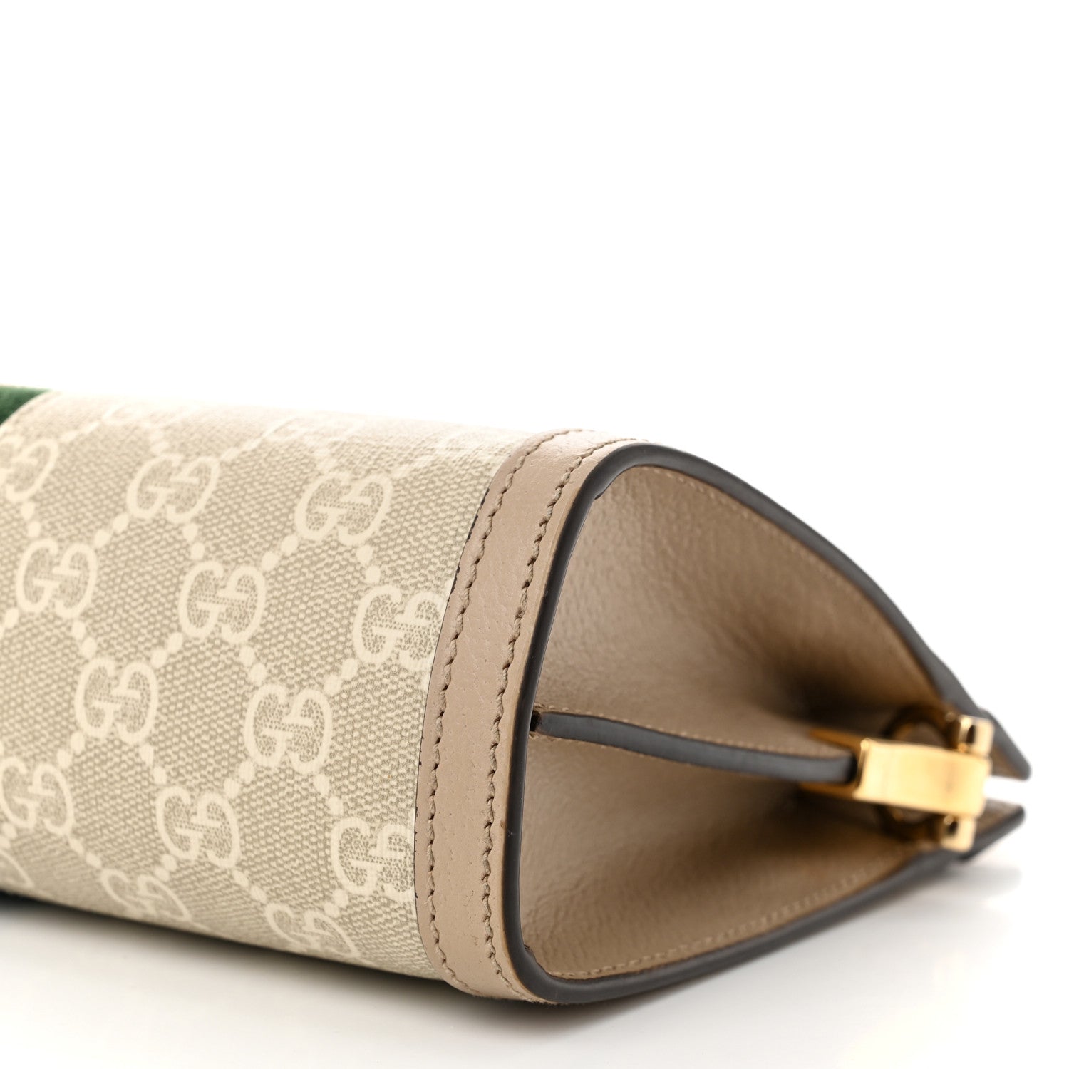 Gucci GG Supreme Monogram Textured Dollar Calfskin Web Small