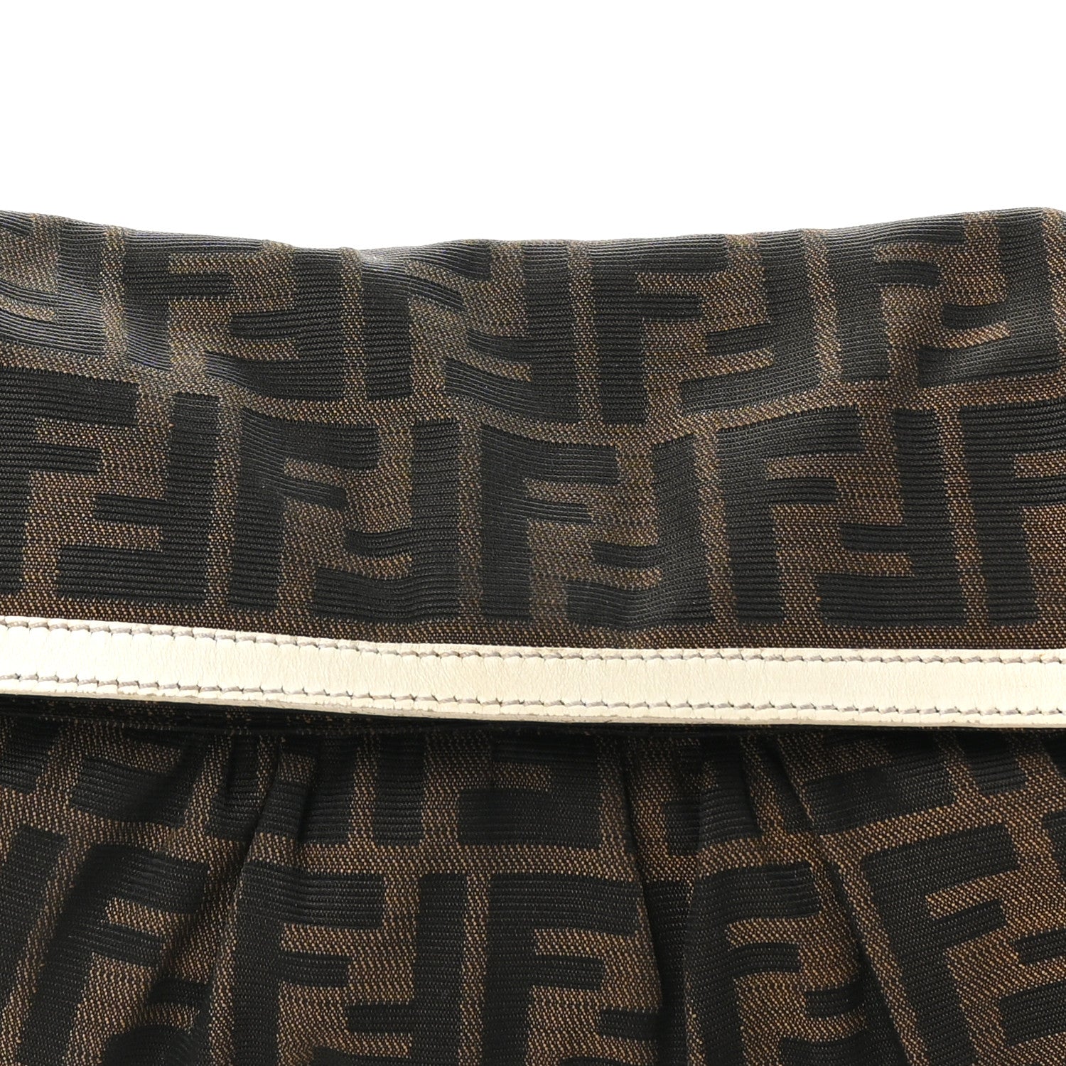 Fendi Zucca Cuoio Lucido Small Chef Shoulder Bag Tobacco White 7 of 10