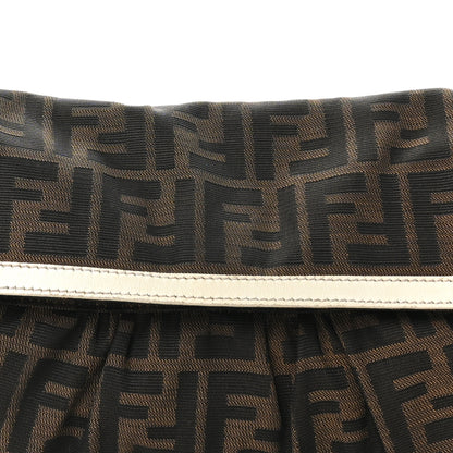 Fendi Zucca Cuoio Lucido Small Chef Shoulder Bag Tobacco White 7 of 10