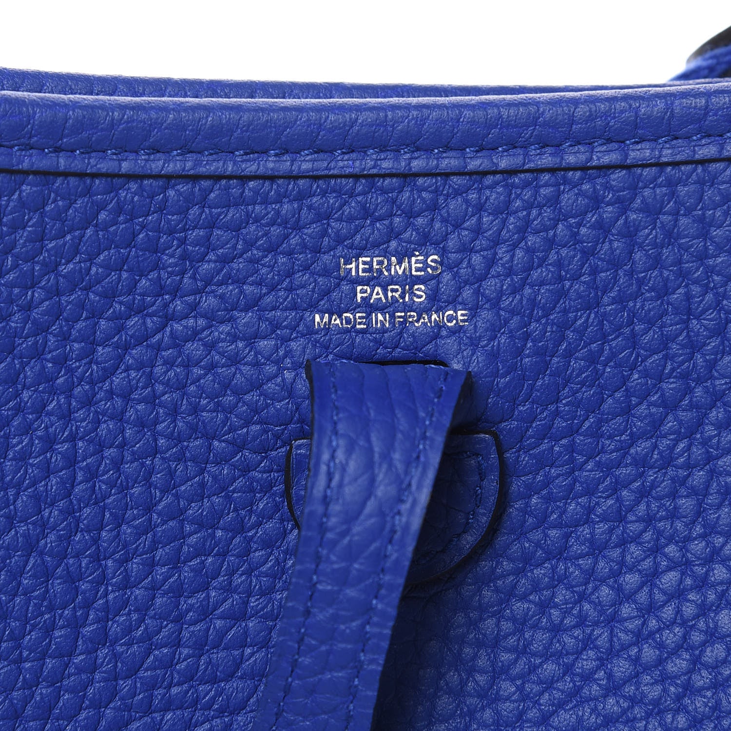 Hermes Taurillon Clemence Evelyne TPM Bleu Electrique 7 of 12