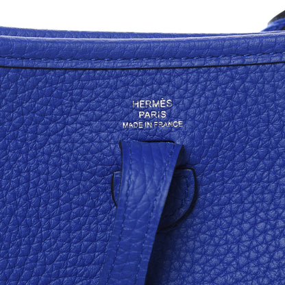 Hermes Taurillon Clemence Evelyne TPM Bleu Electrique 7 of 12