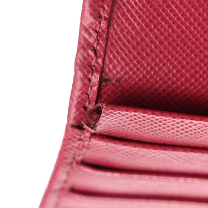 Prada Saffiano Metal Zip Around Organizer Wallet Peonia 11 of 12