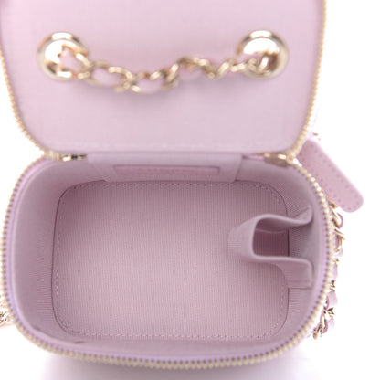 Chanel Caviar Quilted Mini Vanity Case With Chain Light Pink 5 of 10