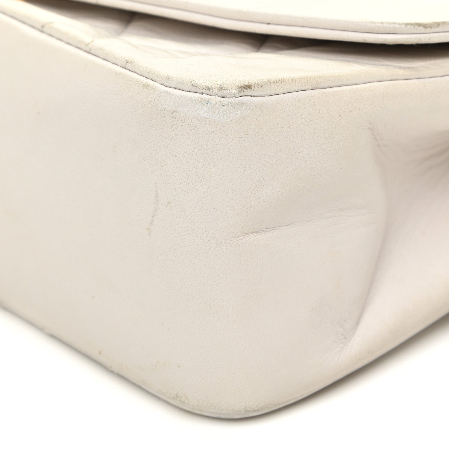 Chanel Lambskin Quilted Medium Single Flap White 11 of 24