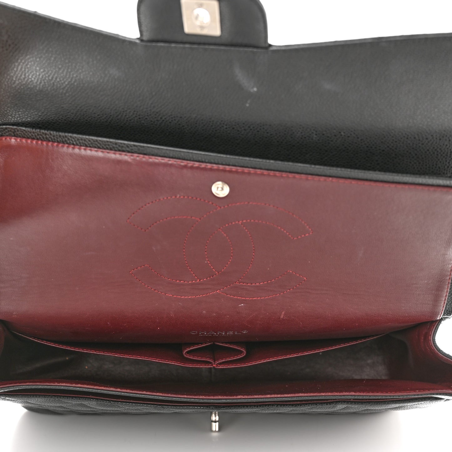 Caviar Quilted Maxi Double Flap Black