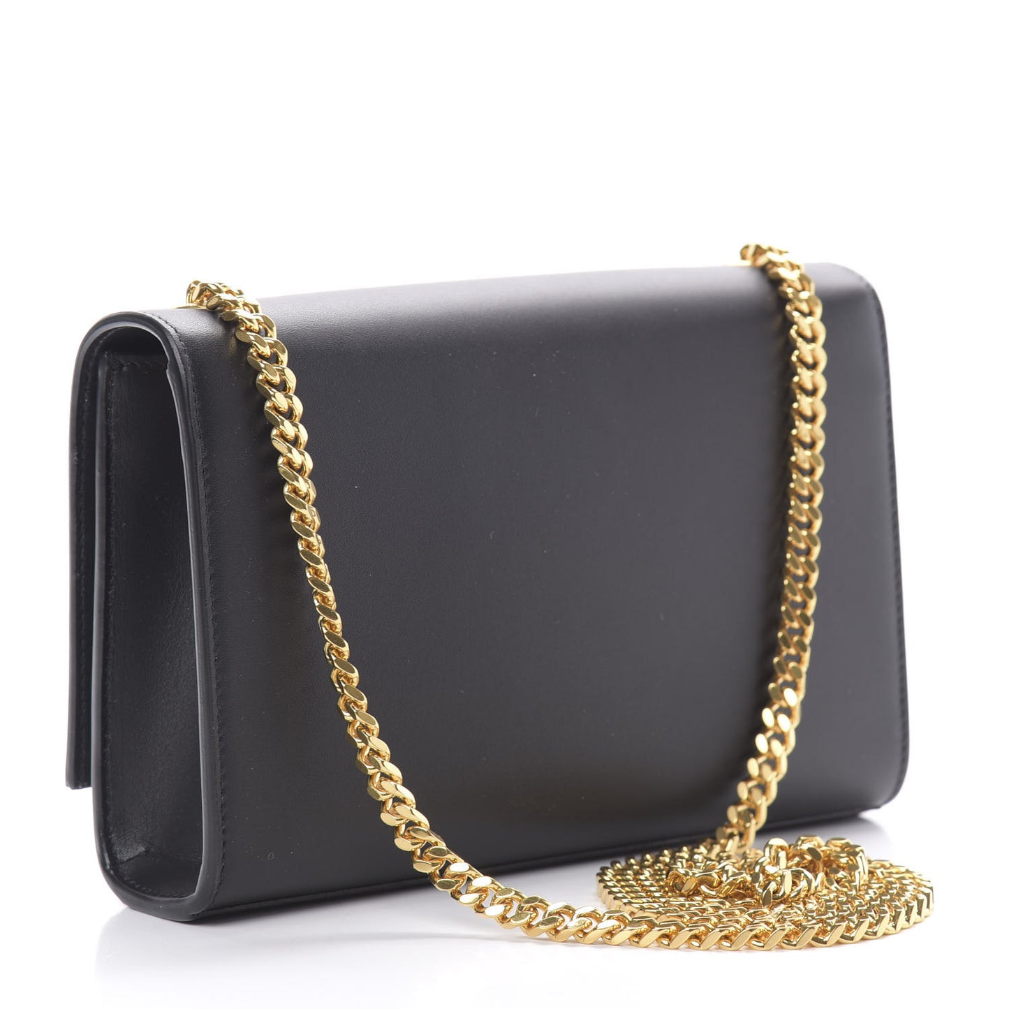 Calfskin Small Classic Monogram Kate Tassel Satchel Black