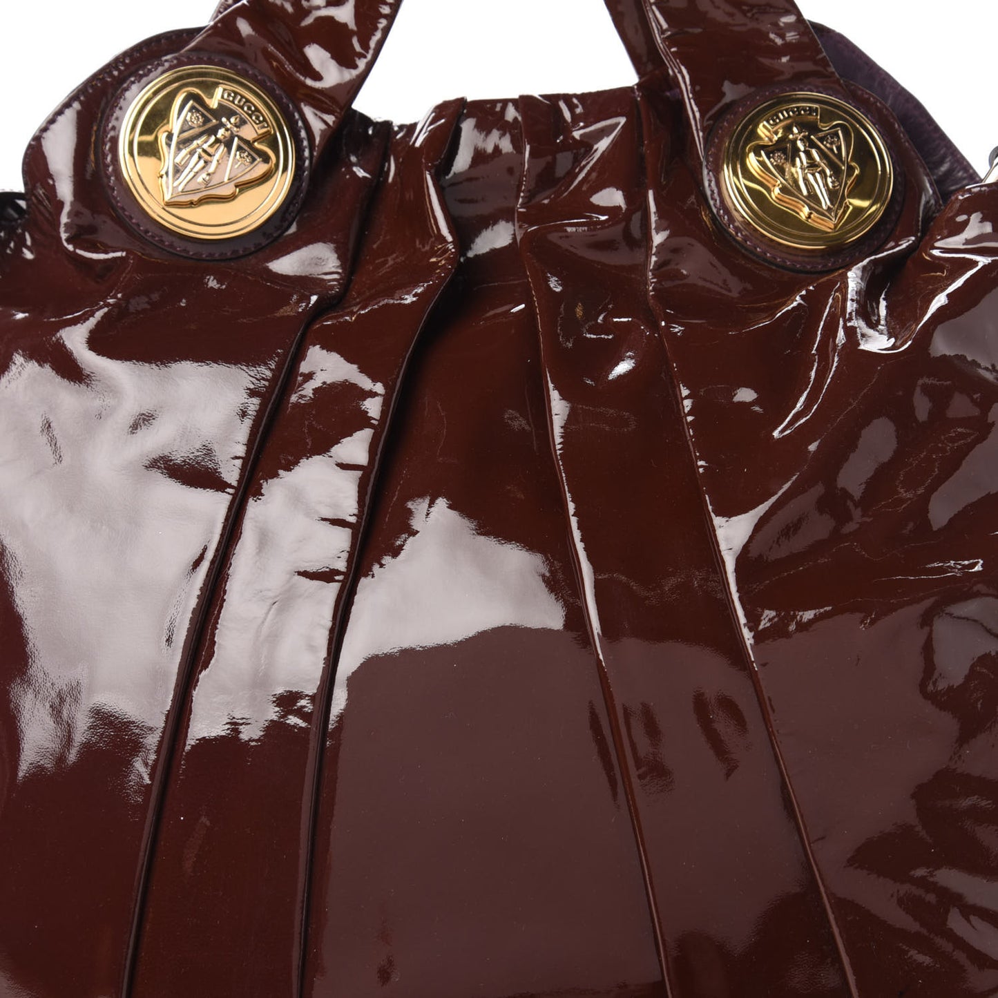 Patent Medium Hysteria Top Handle Bag Burgundy