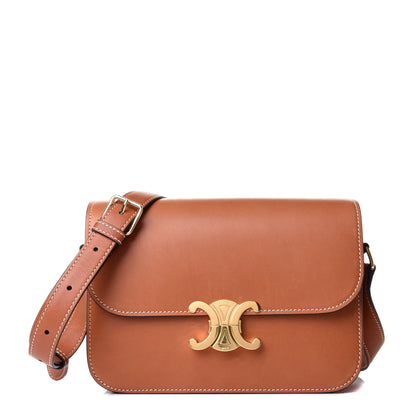 Celine Natural Calfskin Medium Triomphe Tan 1 of 5