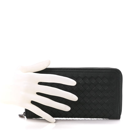 Bottega Veneta Nappa Intrecciato Zip Around Wallet Black 2 of 12
